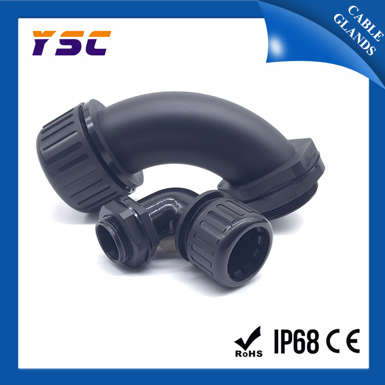 M16-AD13弯角抗拉力软管接头波纹管接头黑色夹紧爪软管接头