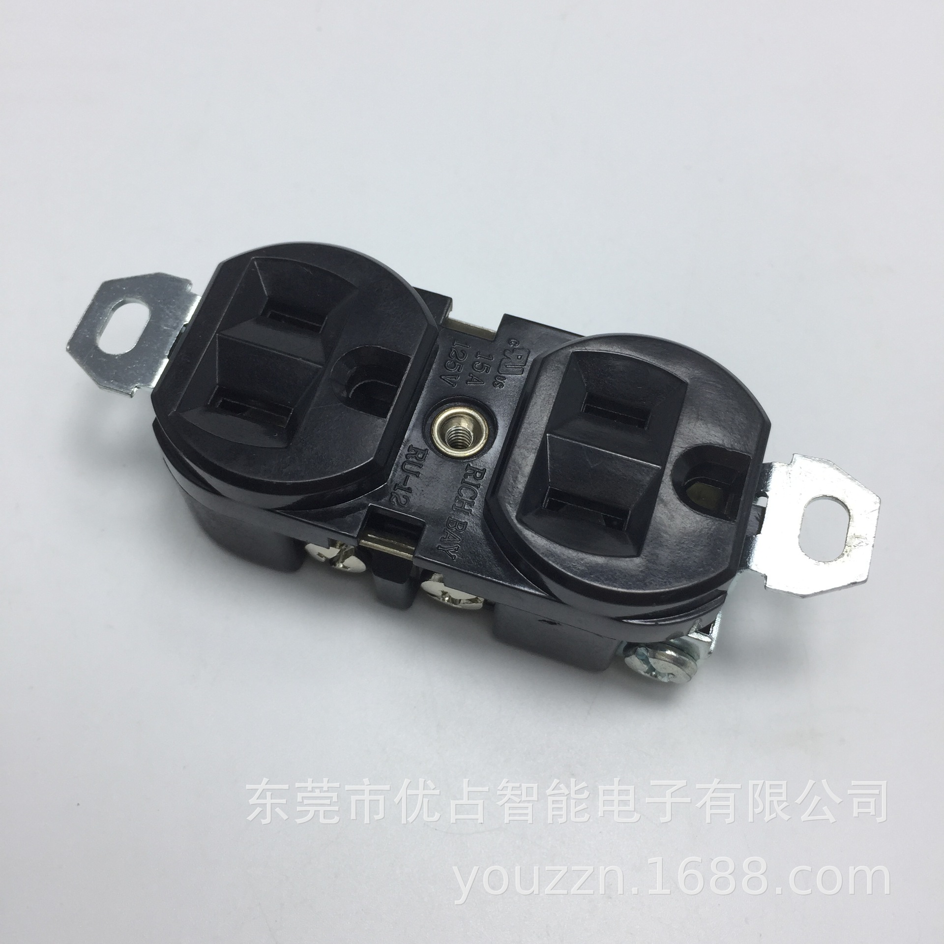 美规双联座 美规NEMA 5-15R插座 美规15A双联插座 NEMA美规插座