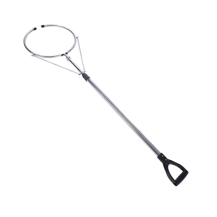 批发不锈钢约束叉 全自动伸缩式保安器材 自动锁腰防暴钢叉