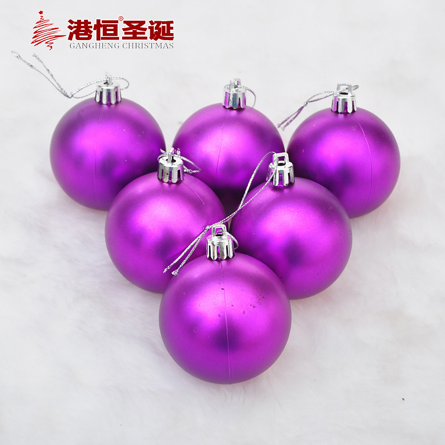 Decoración de Navidad colgante BOLA DE Navidad 6CM azul mate galvanoplastia bola de plástico bola de la decoración del árbol de Navidad