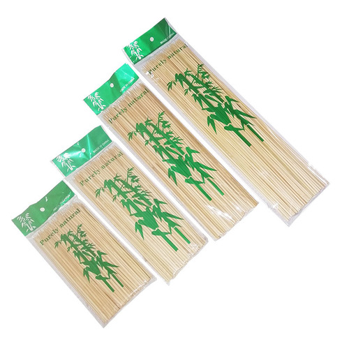 Factory direct sales BBQ bamboo skewers BBQ marshmallow skewers thickened bag packaging barbecue supplies tools