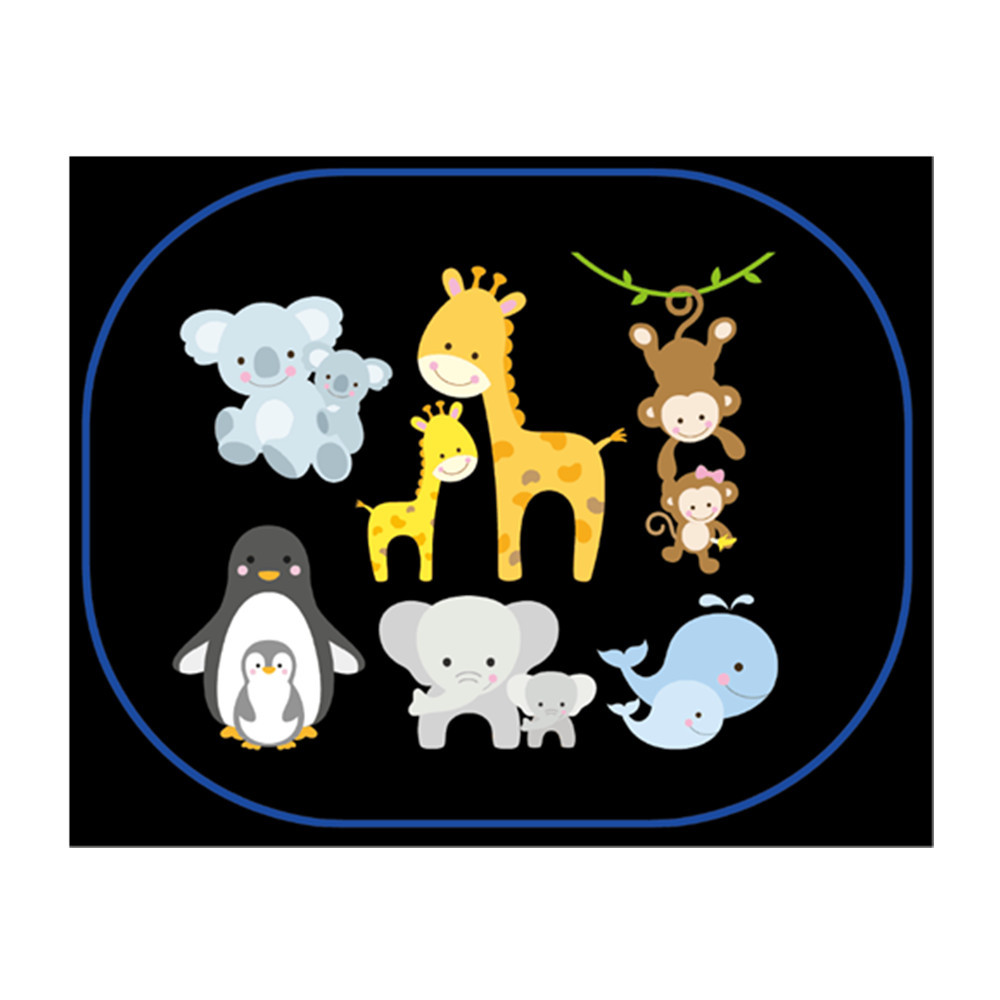 Parasol de coche de dibujos animados 44*35 malla película electrostática Universal ventana sombrilla parasol