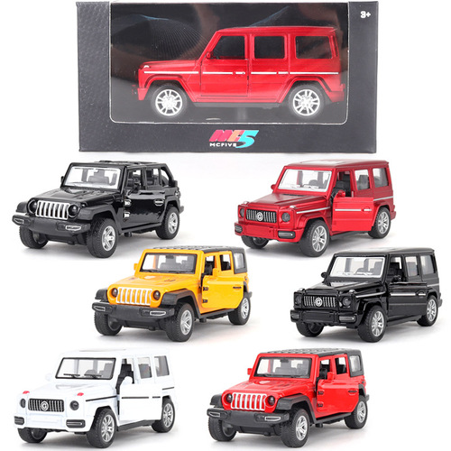 Factory price direct supply 1:36 pull back alloy car model, various off-road vehicle simulation sports car baking cake accessories