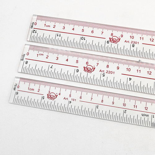 Little Angel Plexiglas Ruler 20 30 40CM/Transparent Ruler Measuring Tools Office Supplies