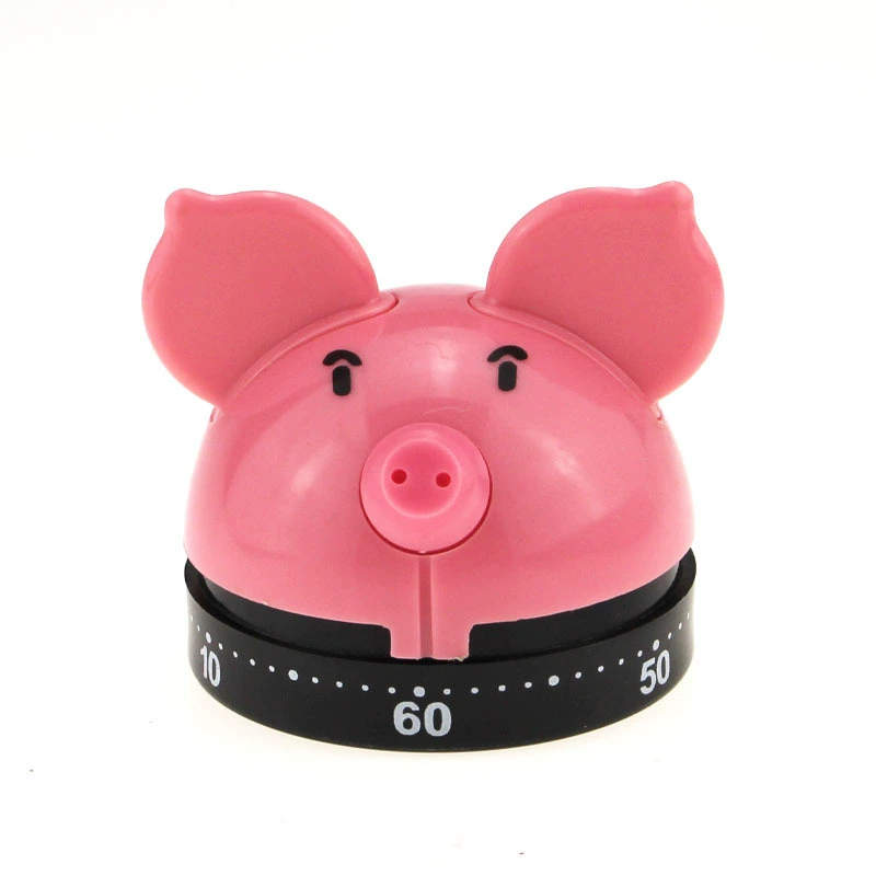 60-минутный механический таймер обратного отсчета свиньи, многофункциональный таймер с напоминанием, Заводной таймер