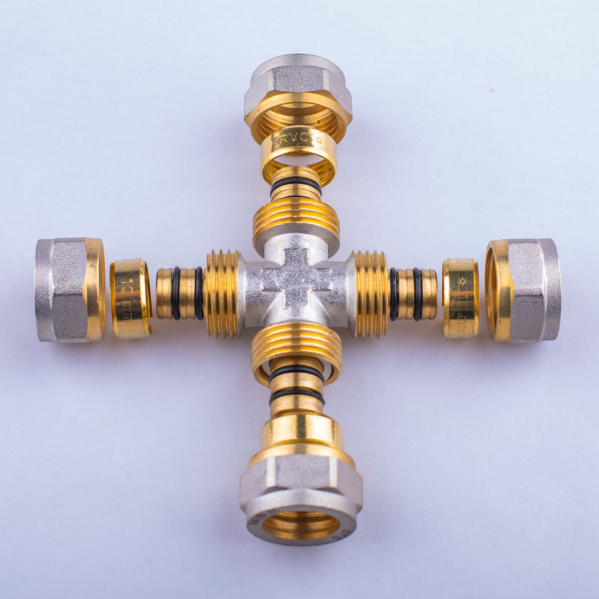 四通卡套管件锻造直接弯头三通内外丝铝塑管件厂家直批