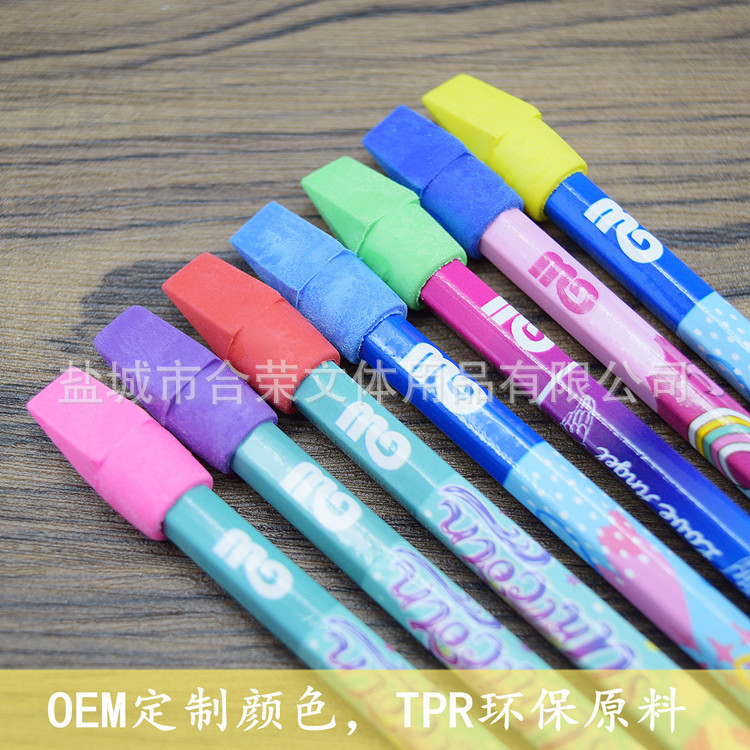 Caja de goma para lápiz, bala, goma de goma, color sin caspa de goma, mini goma al por mayor