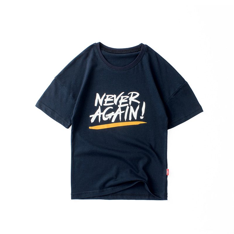 Ropa infantil de verano estilo coreano, nuevas camisetas para niños mayores, tops de algodón puro, camisetas de manga corta para niños, ropa infantil moderna al por mayor.