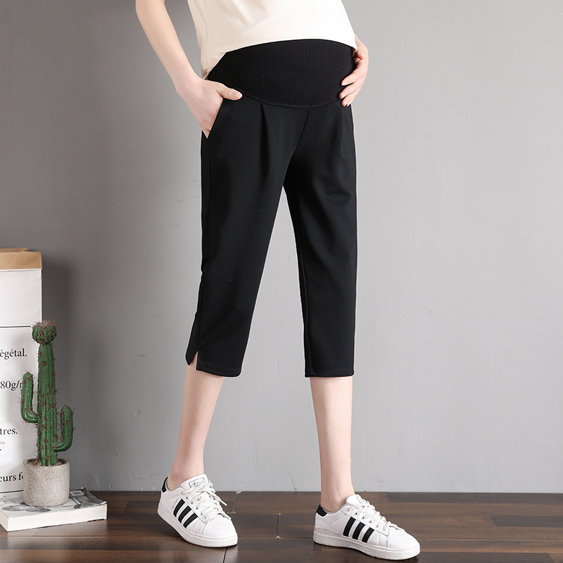 New Summer Thin Pregnant Women's Pants Cropped Pants Outer Wear Shorts Casual Sports Pregnant Women's Pants Loose Plus Large Size