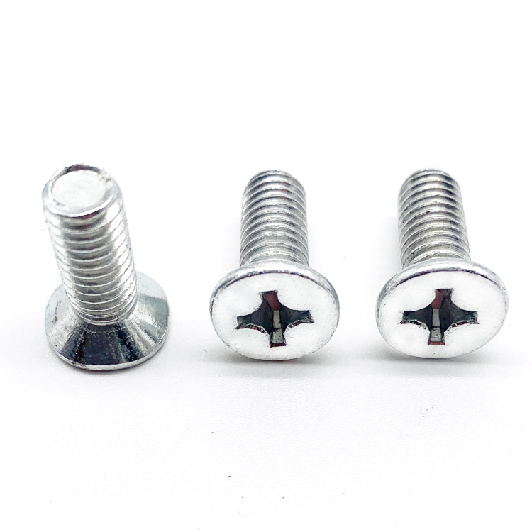 厂家供应沉头螺丝十字螺钉平头螺丝钉机丝牙平头螺栓M3M4M5M6M8