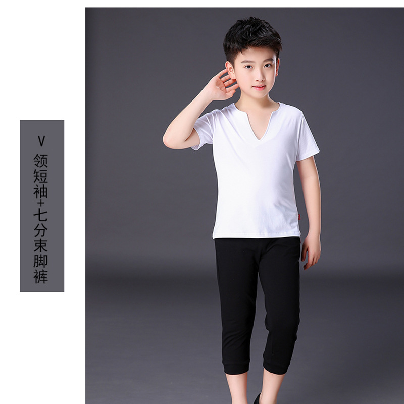 922 short-sleeved white +1608 pants Black