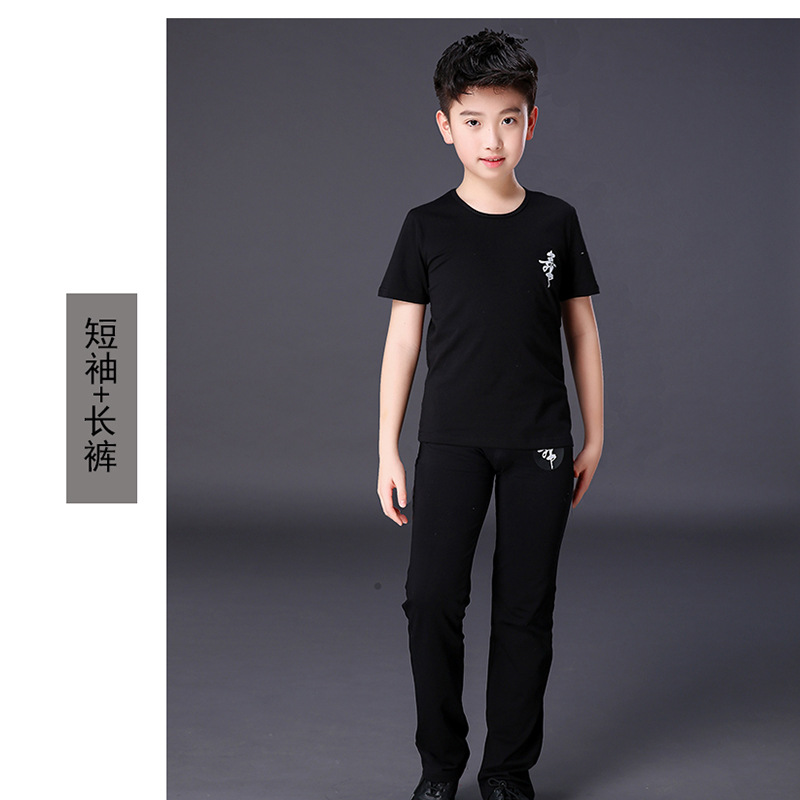 911 short sleeve black + Dance word trousers Black