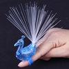 Hot Creative Laughing Ring Children's Peacock Finger Lights Change Fiber -fiber Bi Make toy Small Commodity Wholesale