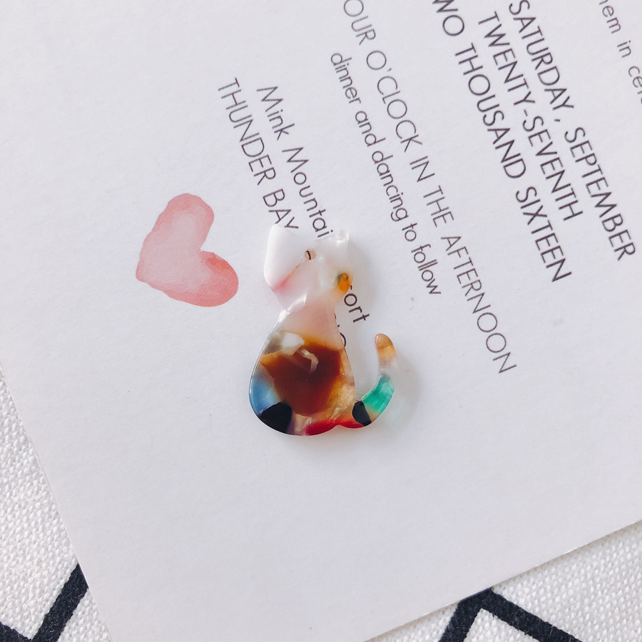 Diyアクセサリー子猫アクリル酢酸手作りアクセサリーイヤリングイヤリングイヤリングペンダントペンダントアクセサリー