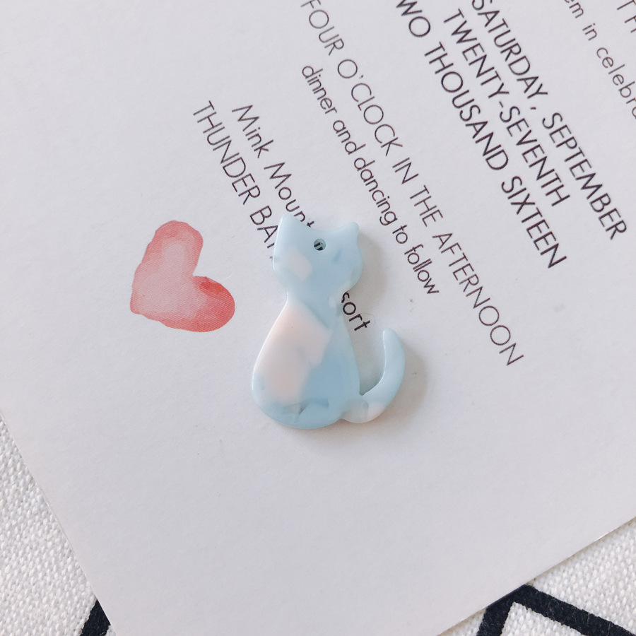 Diyアクセサリー子猫アクリル酢酸手作りアクセサリーイヤリングイヤリングイヤリングペンダントペンダントアクセサリー