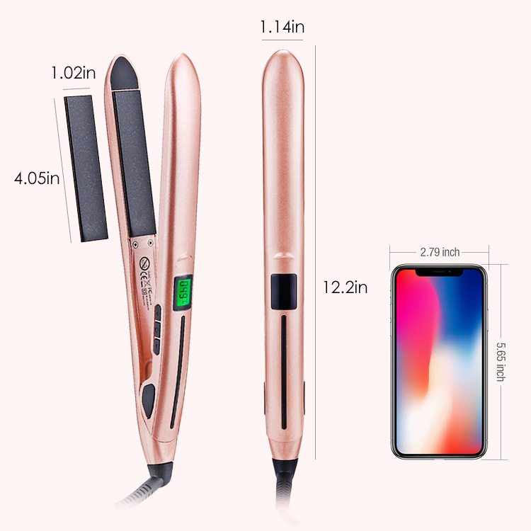 대외 무역 헤어 스트레이트너 수출 LED 온도 조절 2-in- 0.05kg 스트레이트 컬링 아이언 공장 제품 Dropshipping