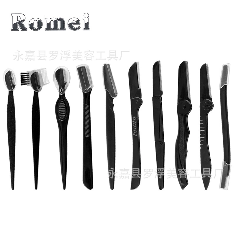 Бровной триммер (Romei) с защитной крышкой, 10 стилей, компактный 13 см