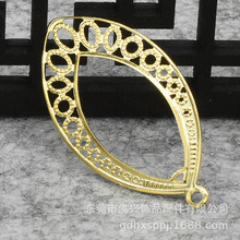 DIY��Ʒ���ͭ37*20mmˮ�����οյ�׹������������ͷ�β���A248