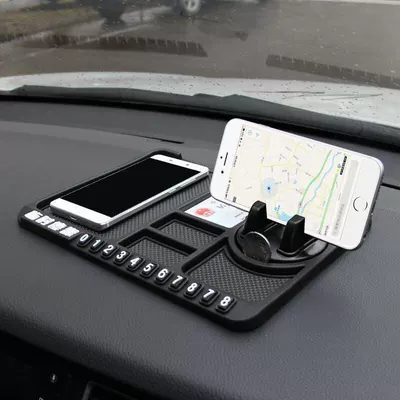 Anti-slip mat Multifunctional Mobile Phone Holder - black-opp-bag