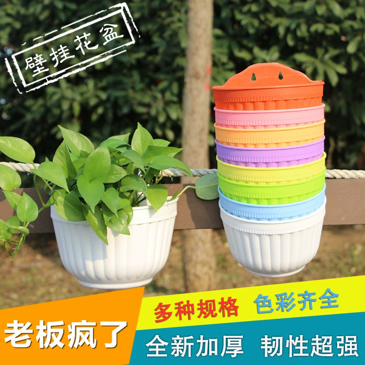 Настенный цветочный горшок, настенный горшок из смолы, красочный горшок для суккулентов из зеленой редьки, полукруглый подвесной цветочный горшок с крючком.