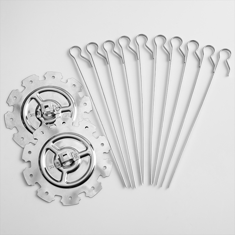 Zhongnuo barbacoa horno eléctrico pinchos para hornear jaula accesorios de freidora de aire 304 herramienta de jaula de hornear giratoria de acero inoxidable