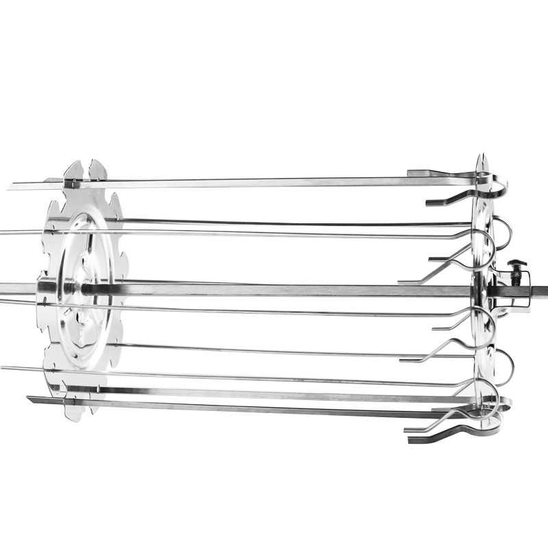 Zhongnuo barbacoa horno eléctrico pinchos para hornear jaula accesorios de freidora de aire 304 herramienta de jaula de hornear giratoria de acero inoxidable
