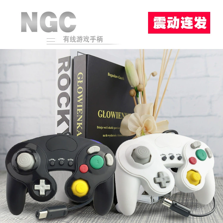 [Wii/NGC проводной контроллер контроллер GameCube быстрое вибрационное ngc3-точка джойстик с декоративной пластиной]