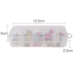 10 pieces/box Luya set sequin set box pineapple sequin metal horse mouth blood groove hook 5g-8g black fish bass