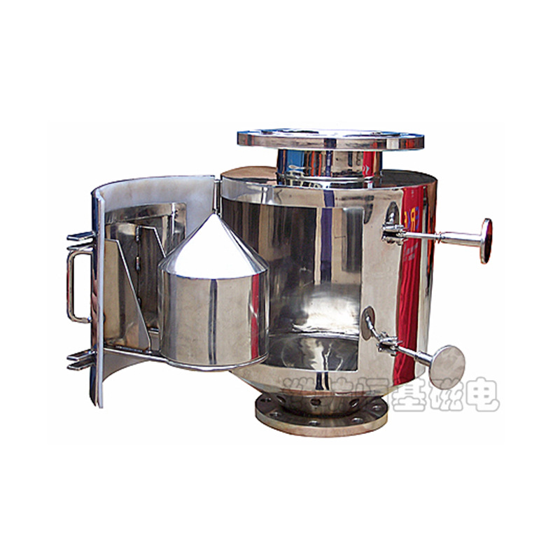 厂家批发永磁管道磁选机 管道式全自动除铁器 旋转式强磁磁选机