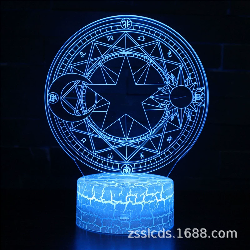 Н night light, (Cross-border trading), Sailor Moon, 3D, creative gift