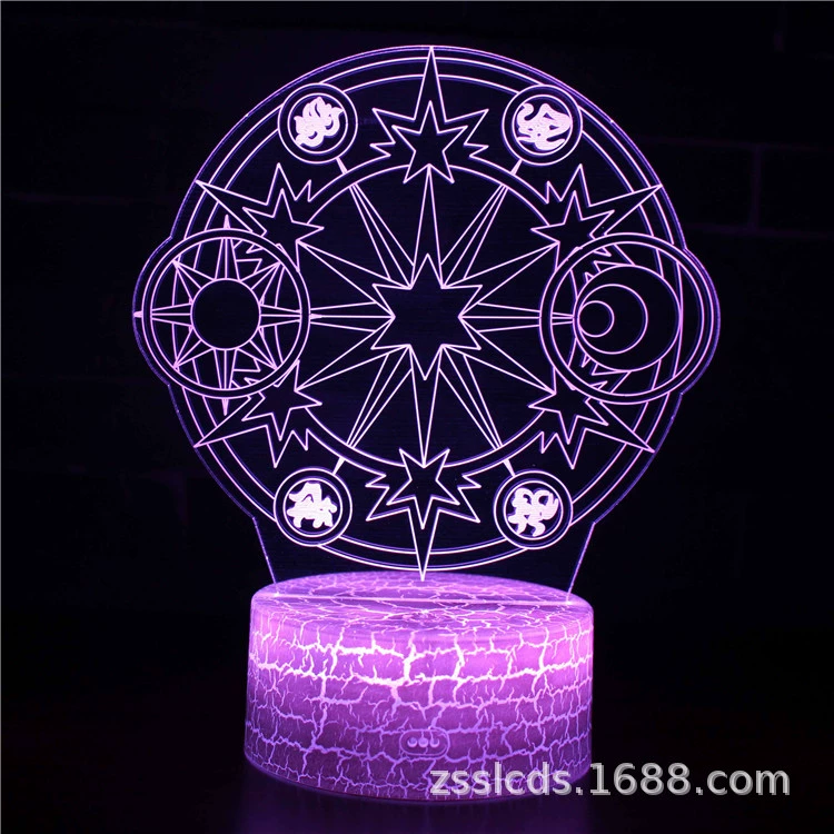 Н night light, (Cross-border trading), Sailor Moon, 3D, creative gift