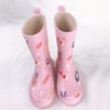 ENBIHOUSE source factory INS wind pineapple plum blossom children's boots water shoes mid -rain boots rubber children's rain shoes