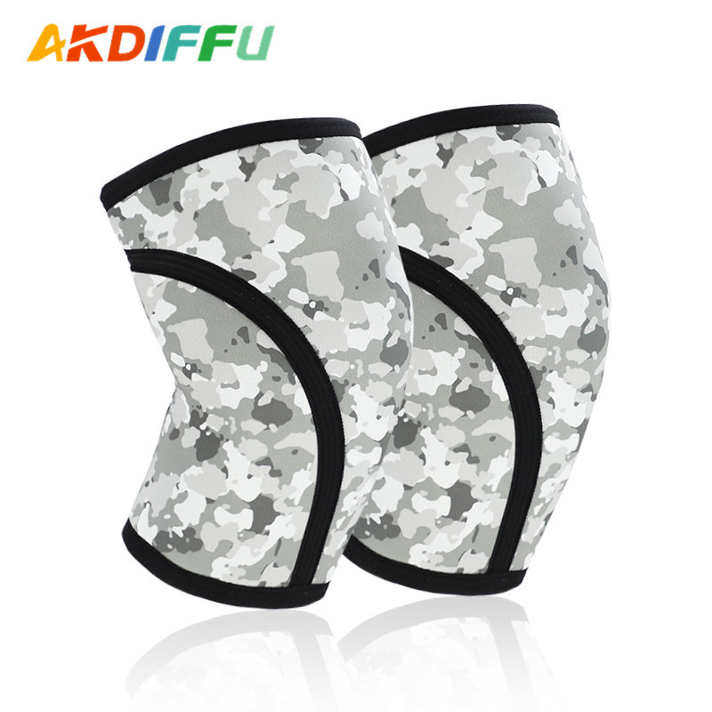 Camuflaje transfronterizo 7mm Hércules rodillera soporte anti-colisión material de buceo rodillera levantamiento de pesas deportes de potencia rodillera