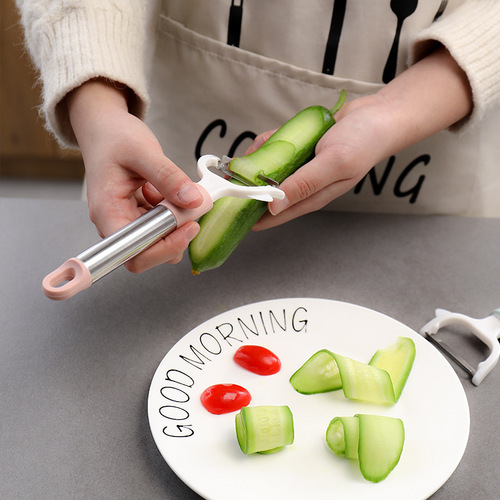 Multifunctional peeling knife, peeler, household kitchen long-handled creative potato peeler, fruit and vegetable peeling tool