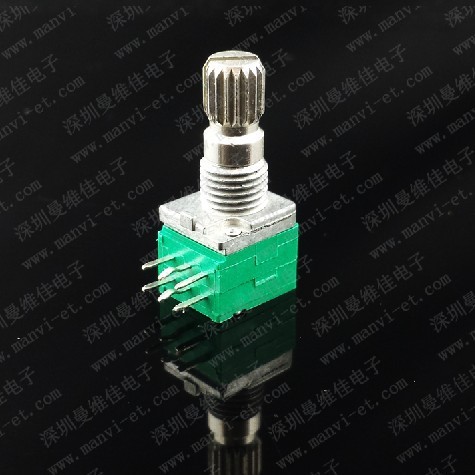 电位器曼维佳MVJ097双联密封电位器梅花柄15mm长质量好塑封旋转