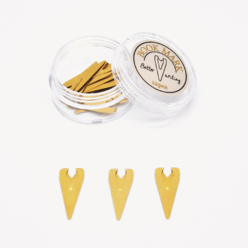 Metal hueco marcador posicionamiento marca marcador clip diario vintage latón página clip mini creativo pequeño clip de etiqueta