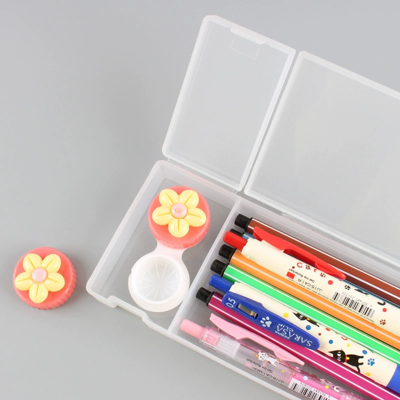 雅思 Japanese transparent matte table pencil case for students