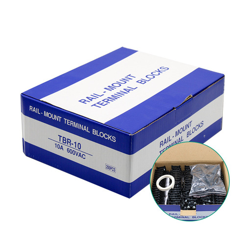 TBR-10A/20A/30A/45A/60A/100A terminal block combination track type 600V single piece flame retardant