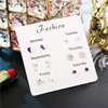 Universal earrings, set, zirconium from pearl, silver needle, Korean style, silver 925 sample