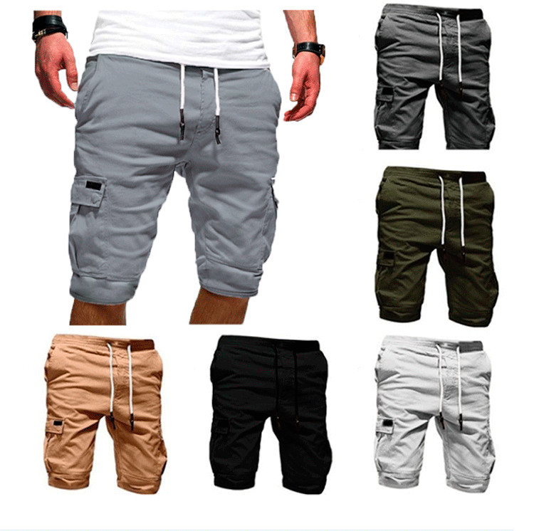 Summer New Men's Casual Multi-Pocket Men's Pants Men's Workwear Set Casual Shorts