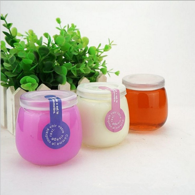 厂家直销 胖布丁瓶  大口矮布丁酸奶玻璃球型布丁瓶牛奶瓶慕斯杯