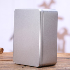 Tin box rectangular cookie silver tinplate food packaging empty box tin can frosted metal gift box