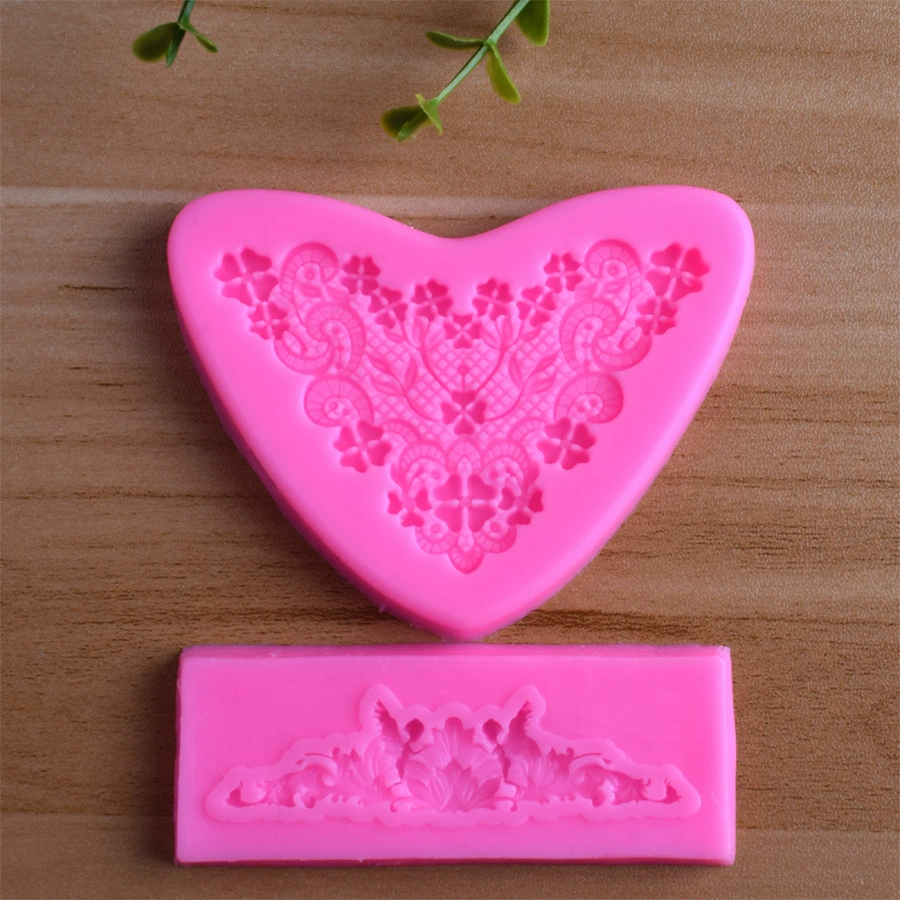 Decorations heart shaped, silicone mold, acrylic fondant, new collection, European style, handmade