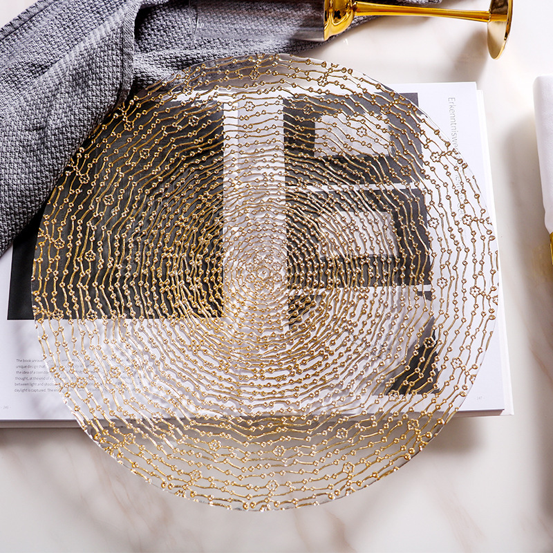European Style Creative Wedding Banquet Party Activity Fruit Meal Dim Sum Decorative Plate Exquisite Transparent Glass Plate Set European Style Creative Wedding Banquet Party Activity Fruit Meal Dim Sum Decorative Plate Exquisite Transparent Glass Plate Set