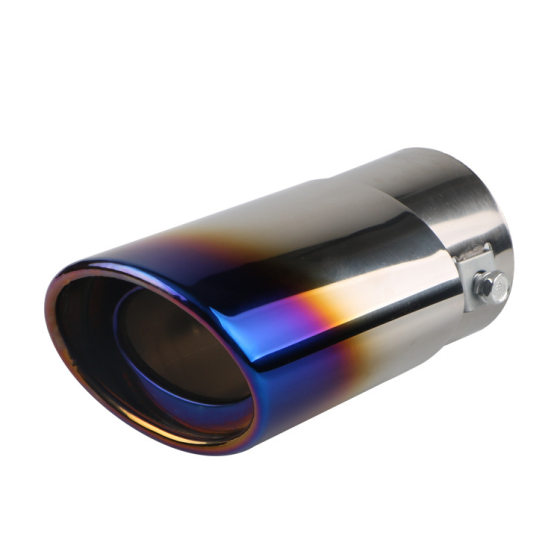 General Motors Tail Throat Exhaust Pipe Stainless Steel Decorative Sound Eliminator Modification Accessories Roasted Blue Straight