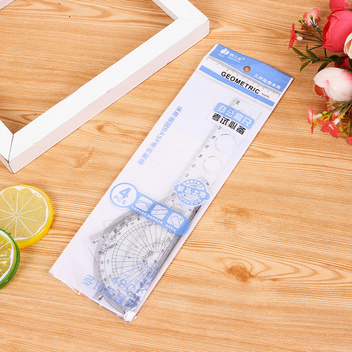 Creative stationery 20cm set of rulers, 4-piece set of rulers for student study and examination, wholesale of stationery prizes and gifts