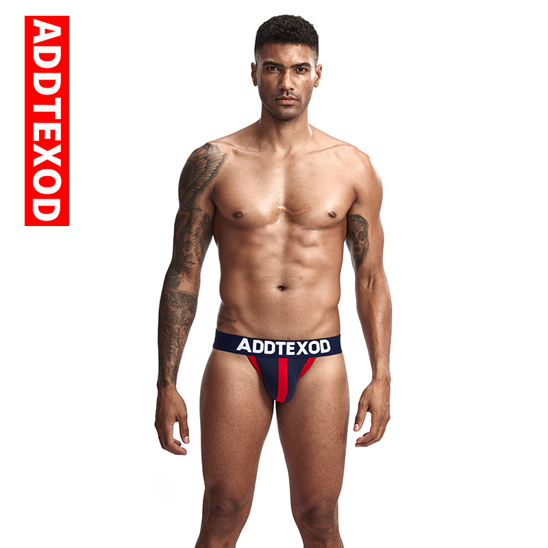 Tanga de algodón transpirable para hombre, talla grande, con bloques de color modernos, ultra-sexy, de cintura media, para hombres jóvenes, disponible en stock del fabricante.