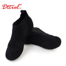 笛雀儿舞蹈鞋高帮帆布爵士短靴室内体操鞋拉丁练功鞋教师鞋舞蹈鞋