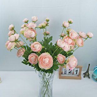 Wholesale Spring Simulation Tea Plum 4 -headed Lotus tea plum wedding home decoration artificial fake flower simulation silk flower