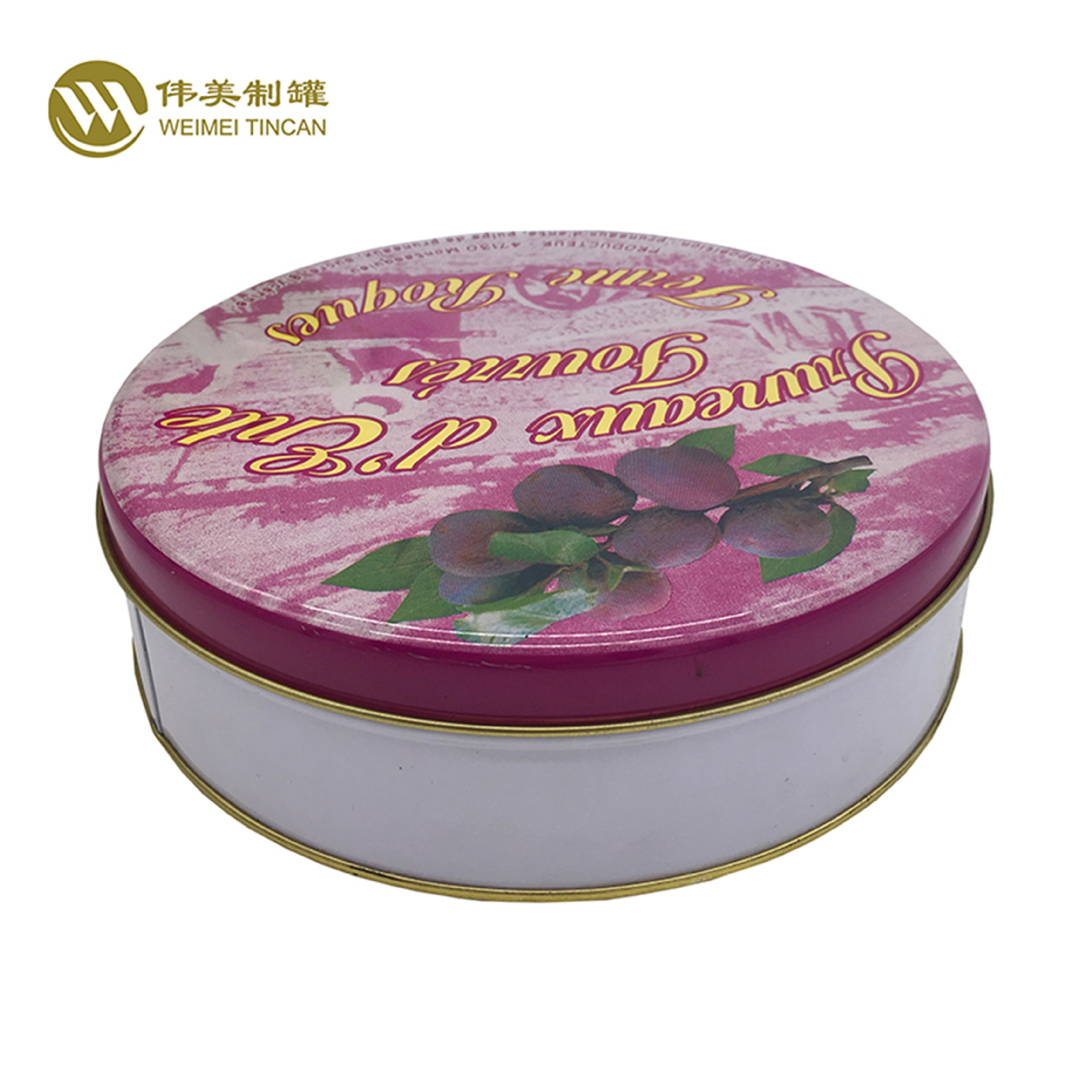 马口铁蛋糕点心甜品食品罐马口铁坚果果干圆形包装盒水果味饼干盒